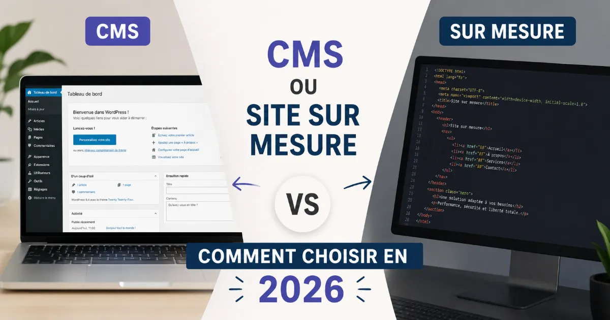 CMS ou site sur mesure : comment choisir en 2026 ?