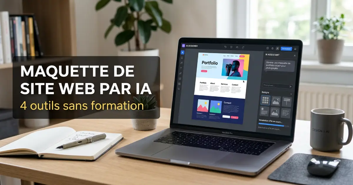 Maquette de site web par IA&nbsp;: 4 outils sans formation
