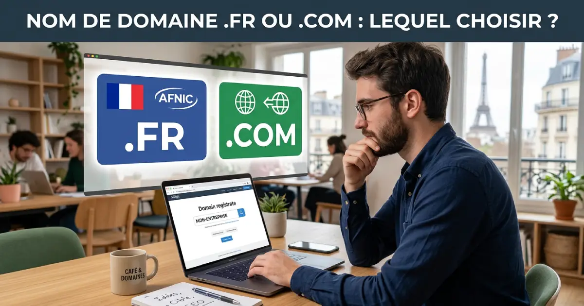 Quel nom de domaine choisir&nbsp;: .fr ou .com pour votre site&nbsp;?