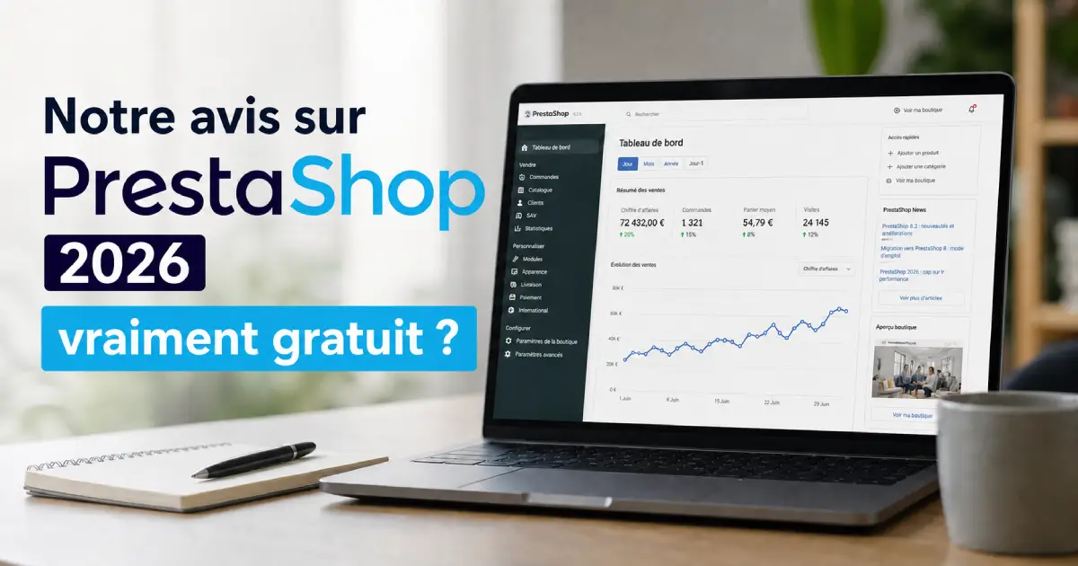 Notre avis sur PrestaShop 2026&nbsp;: vraiment gratuit&nbsp;?