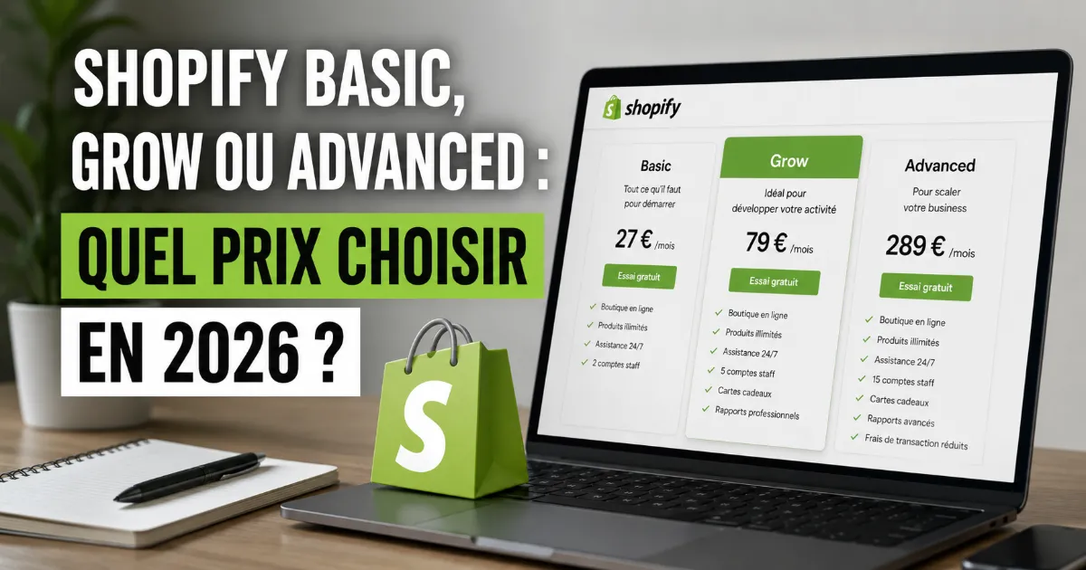 Shopify Basic, Grow ou Advanced&nbsp;: quel prix choisir en 2026&nbsp;?