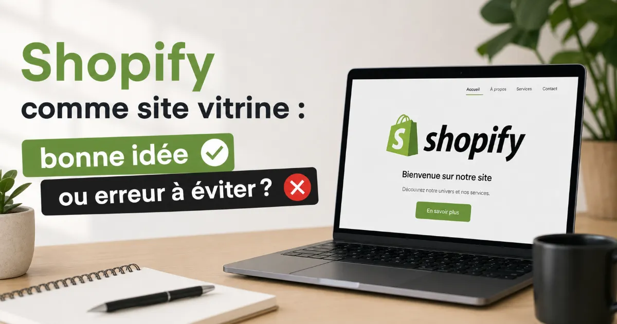 Shopify comme site vitrine&nbsp;: bonne idée ou erreur à éviter&nbsp;?
