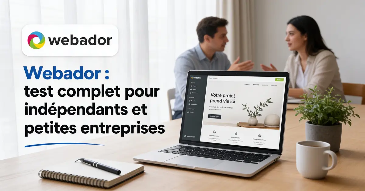 Webador : test complet pour artisans et TPE (2026)