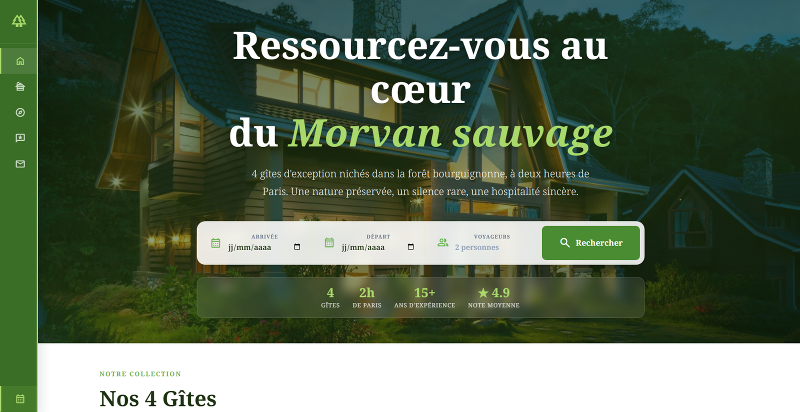 Exemple de site vitrine pour gîtes et locations saisonnières - CodeYourWeb