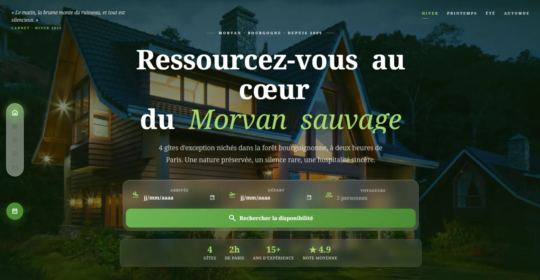 Site vitrine gîtes
