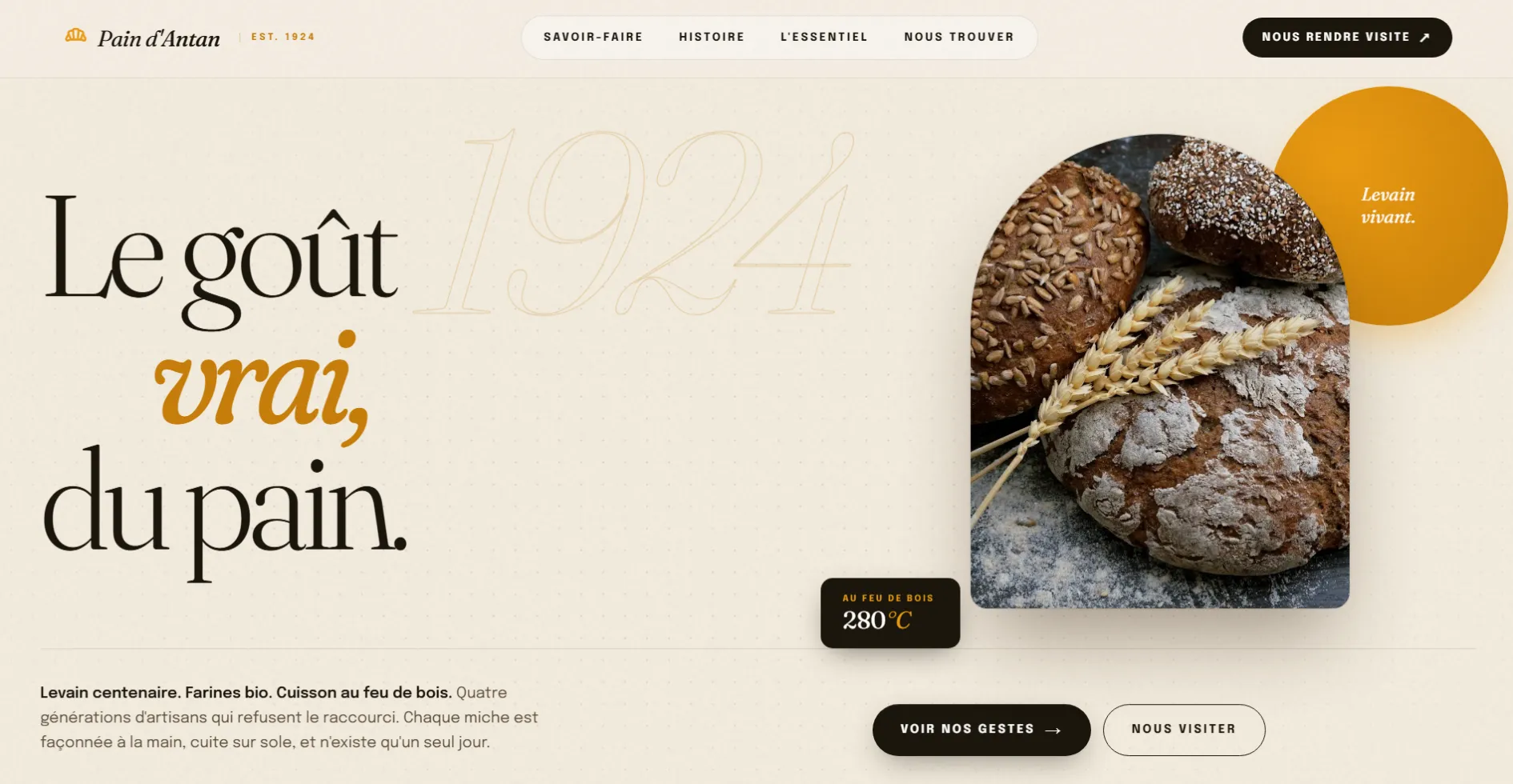 Site vitrine boulangerie