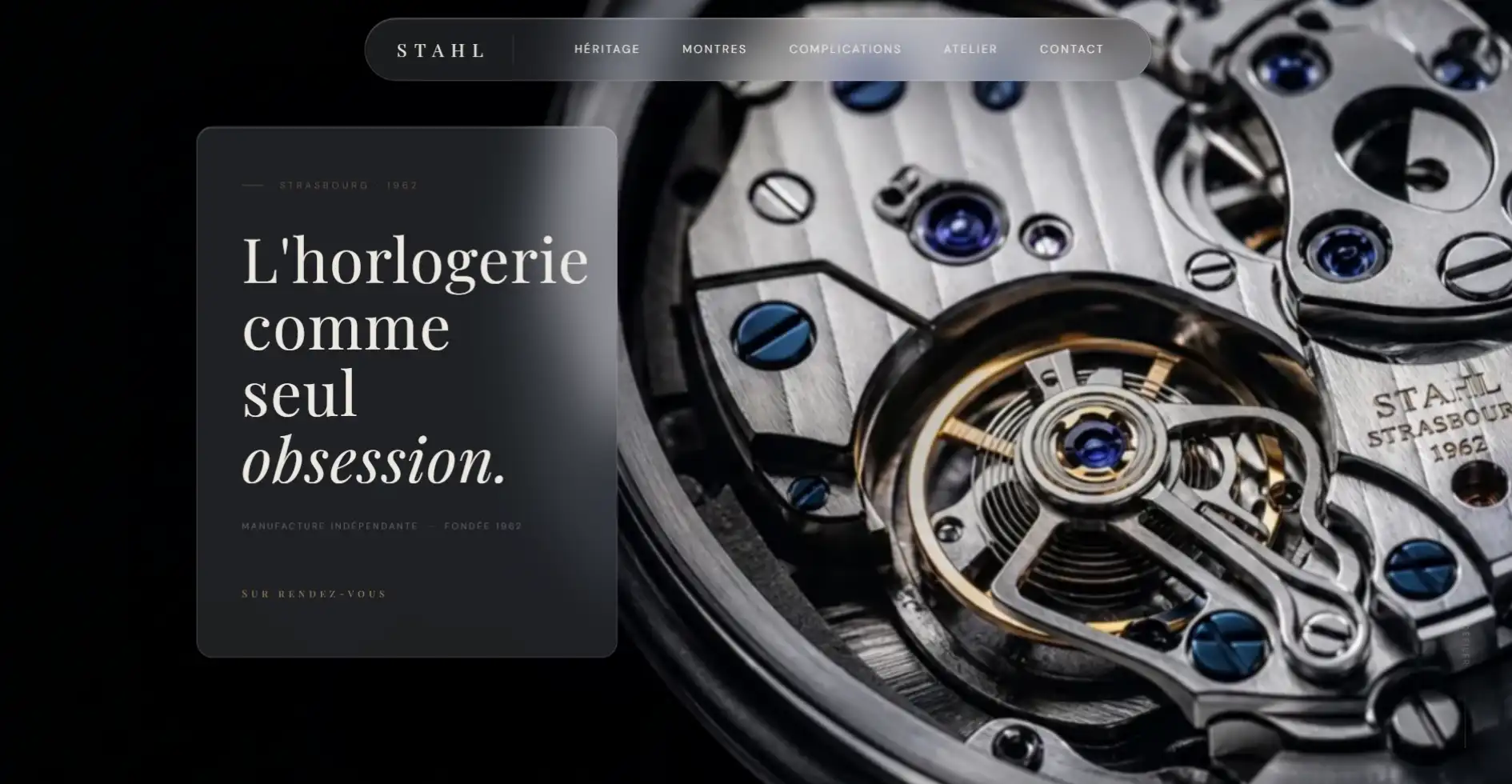 Site vitrine horlogerie